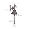 Relaxdays clochette portière fonte motif oiseau cloche antique sonnette murale résistant température brun corde