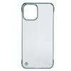 Capa de Telefone de PC Rígido Galvanizado para Iphone 12 Pro Max Borda Meia Transparente