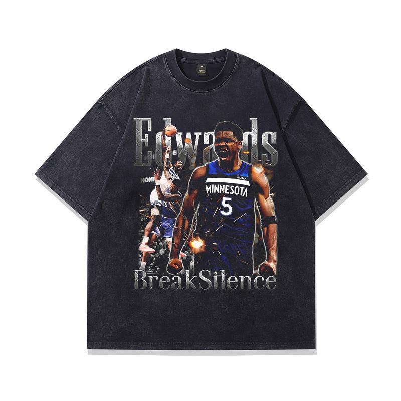 Herren T-Shirt Kurzarm Amerikanischer Retro Stern Direktdruck Oversize Große Version Baumwoll T-Shirt