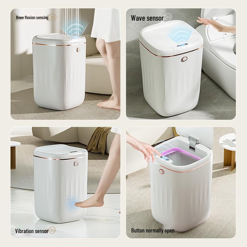 Automatic Smart Induction Trash Can for Home – Large Capacity for Living Room, Kitchen, Bathroom