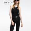 MO&Co. 2024 Spring High-Waist Slim Fit Slit Casual Pants