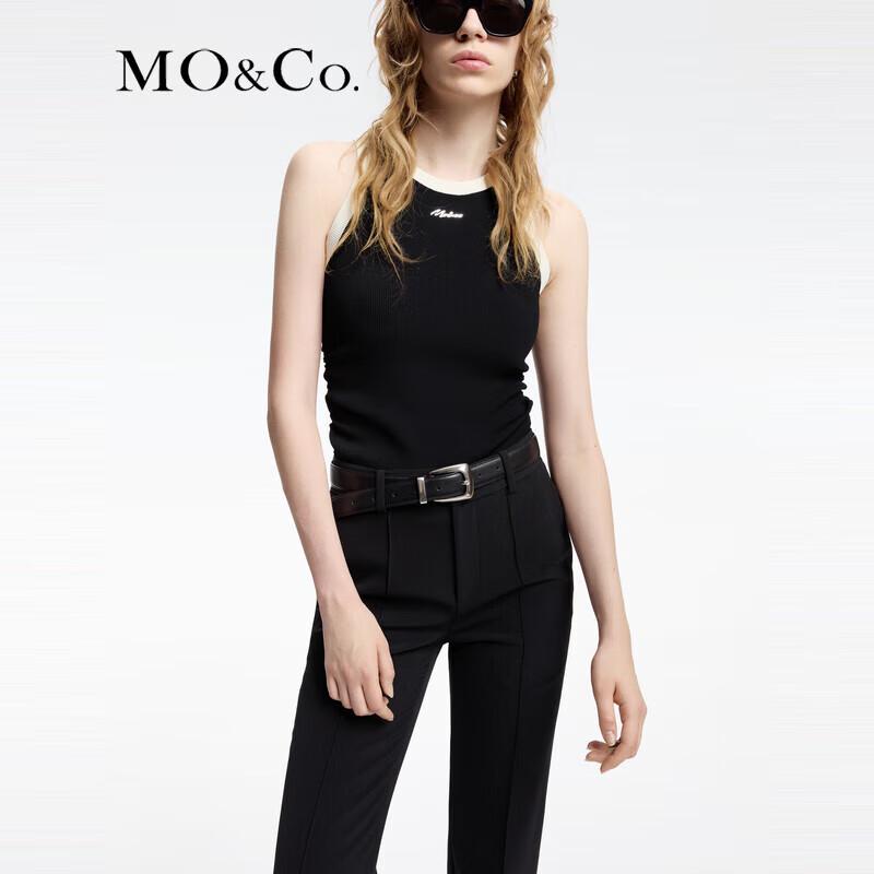 MO&Co. 2024 Spring High-Waist Slim Fit Slit Casual Pants
