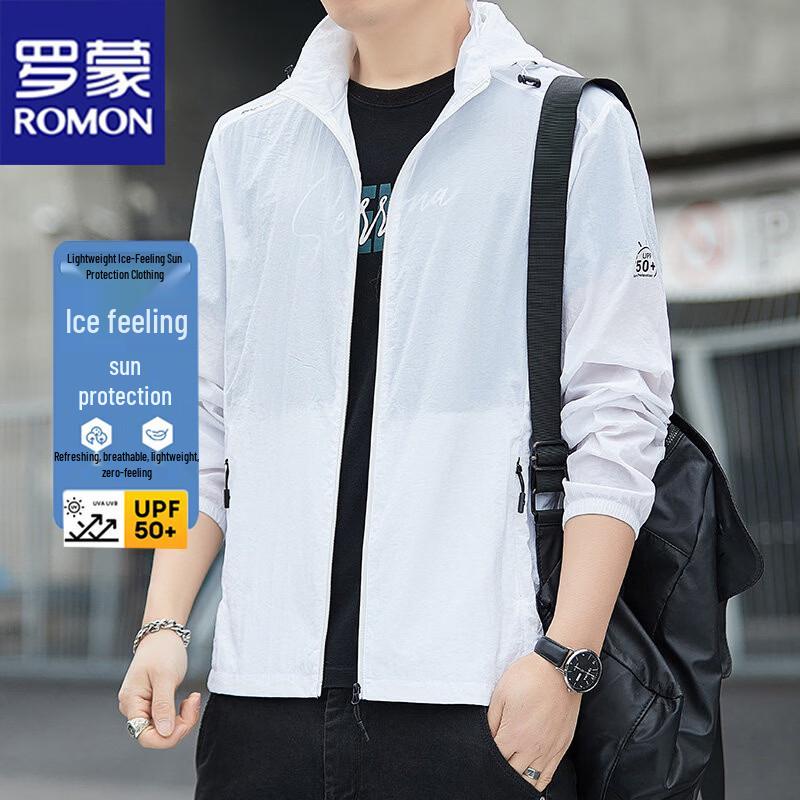 ROMON Men's Ice-Feel Hooded Sun Protection Jacket