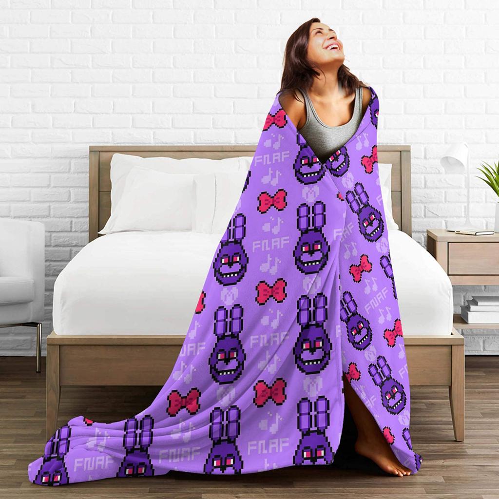 FNAF At Freddys Blankets Super Warm Fashion Plush Throw Blanket For Girls Boys Couch Chair Sofa Bed Flannel Bedspread Bed Cover