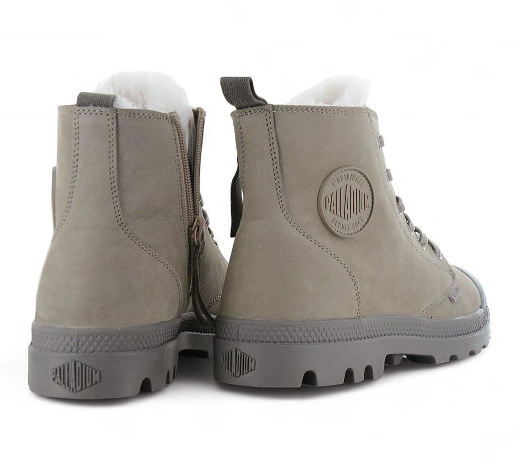 Palladium Pampa HI ZIP WL - Men's Winter Boots Boots Lined Shoes Grey 05982-297-M ORIGINAL