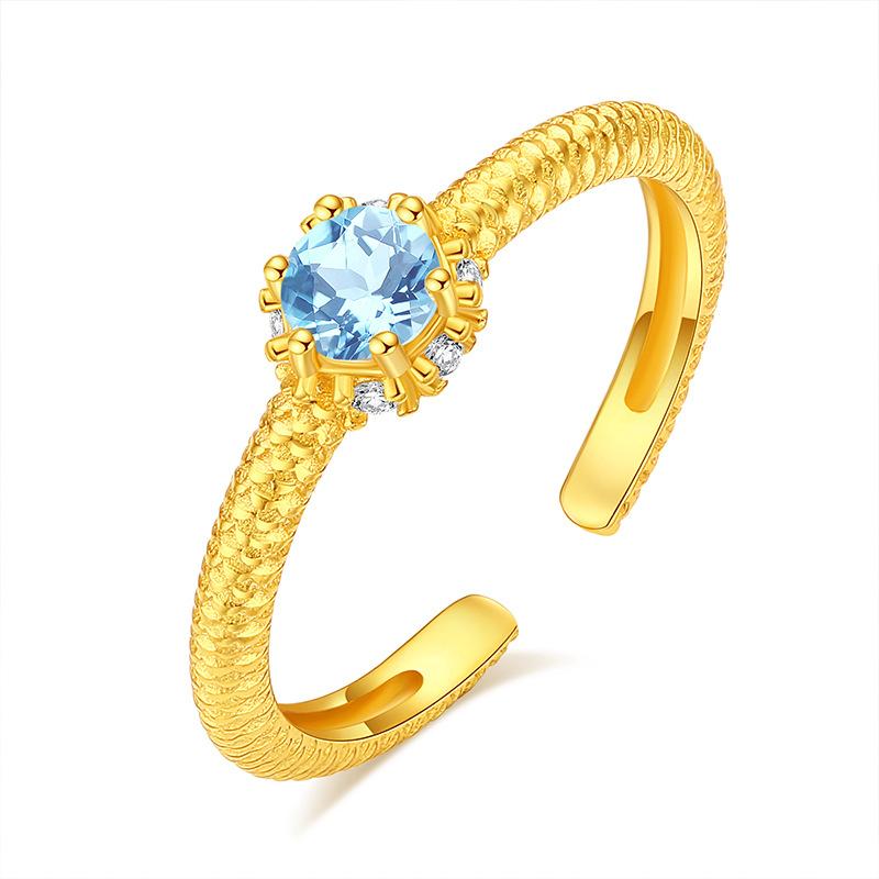 Elegant S925 Silver Ring, Natural Gemstone, Adjustable Band, Premium Jewelry for Her