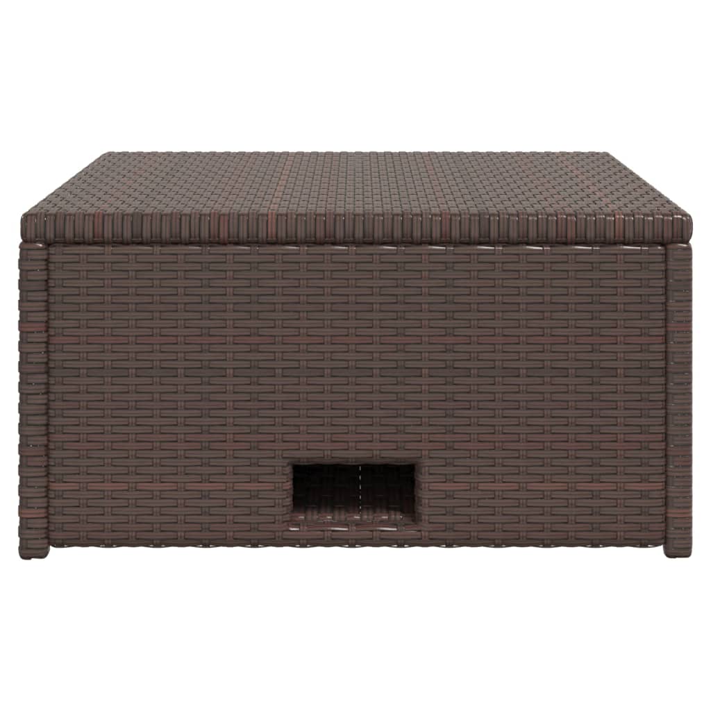 4 Piece Garden Lounge Set with Cushions Poly Rattan Brown