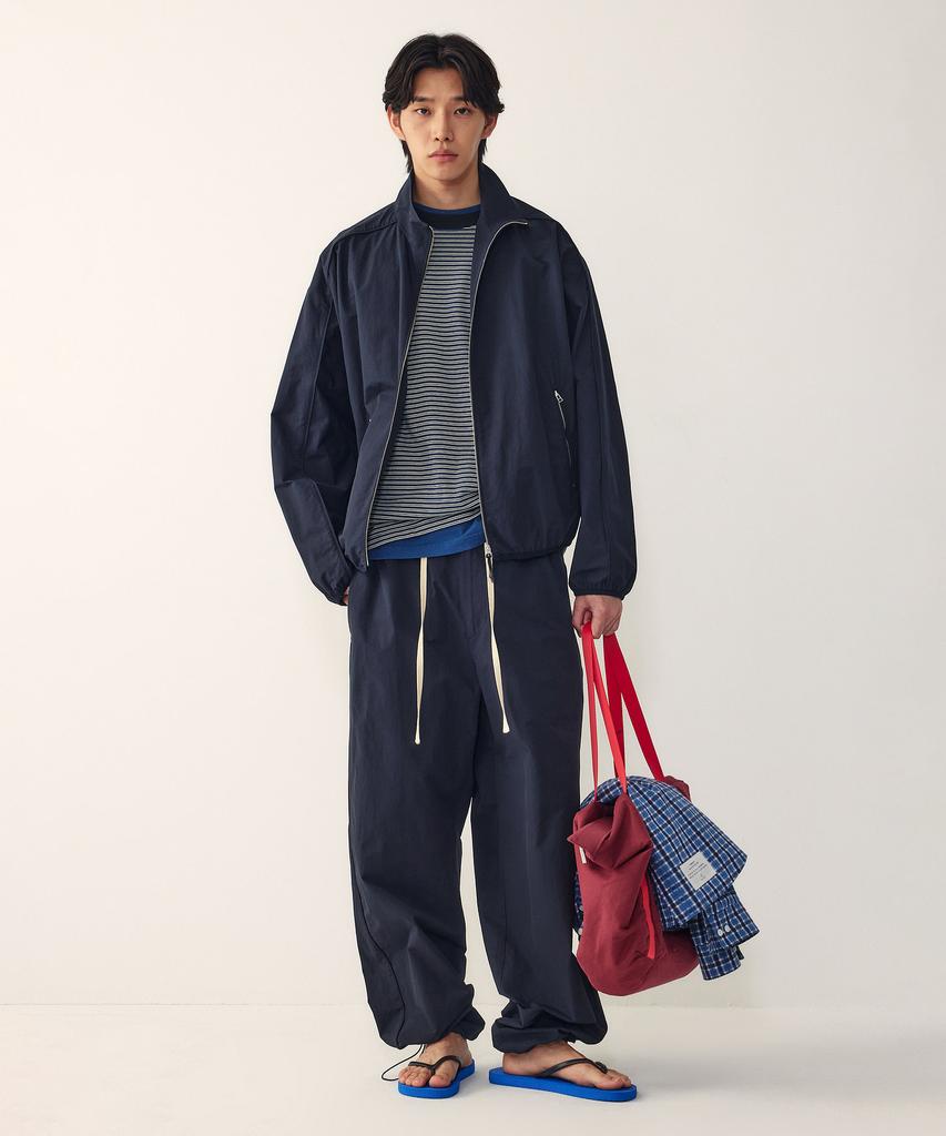 STUDIO TOMBOY [Men] Zipper Pocket Elastic String Set-Up Pants_Dark Navy 9156231557