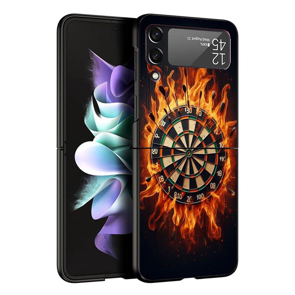 

Darts Aesthetics Wire Target Black Phone Case For Samsung ZFlip7 ZFlip6 ZFlip5 ZFlip4 ZFlip3 5G Hard Protective Galaxy Z Flip 3 Samsung Z Flip 4