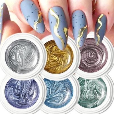 1Pc Metallic Colors Nail Painting Gel Polish Mirror Glitter Nail Gel DIY Nail Art Drawing Gel Nail Polish Manicure
