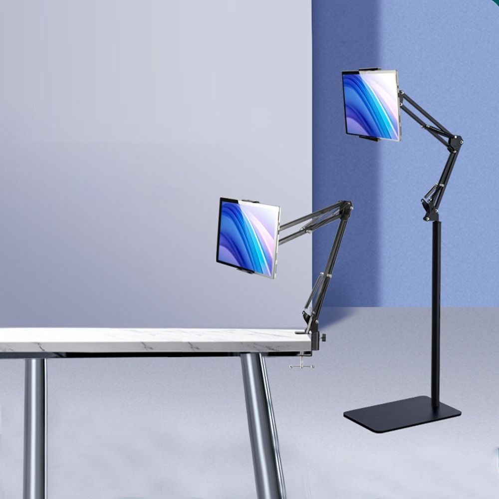 Suport metalic extensibil pentru telefon mobil, suport de podea pentru tablete și smartphone-uri
