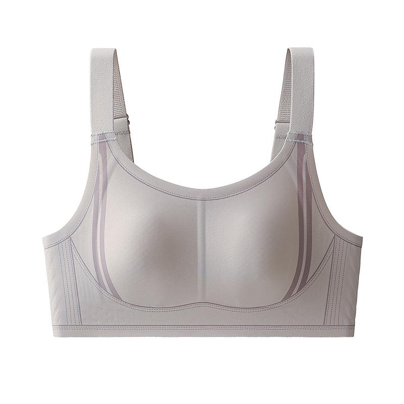 One-piece fixed cup shockproof fitness sports bra high-strength large chest shock-absorbing gathering beautiful back sports underwear women