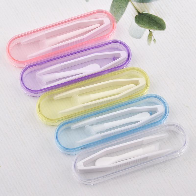 Portable 3 PCS Contact Lenses Remover Tool Professional Soft Tweezers Suction Stick for Lens Wearer Daily Use