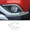 2PCS ABS Chrome Car Front Headlight Fog Lamp Cover Trim For Mitsubishi Outlander 2017- Car Styling