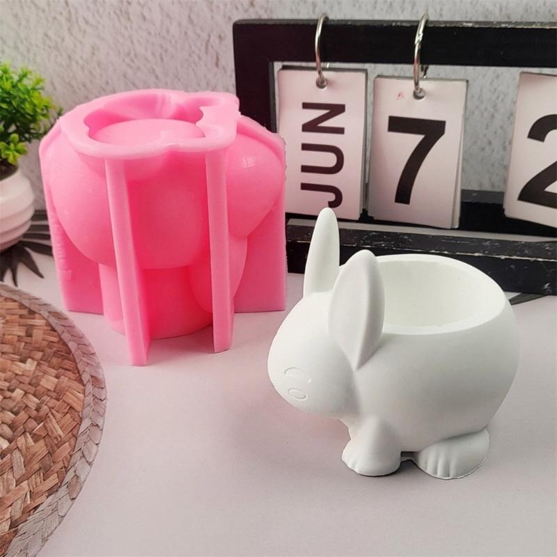 Kaninchen Blumentopf Formen Ornament Silikonformen Gipsformen Epoxidharzformen Gussformen Sukkulenten Pflanzenformen