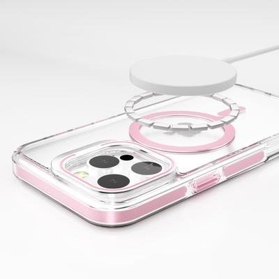 J2 Series For iPhone 16 Pro Case Compatible with MagSafe TPU+PC Clear Phone Cover Built-In Kickstand
