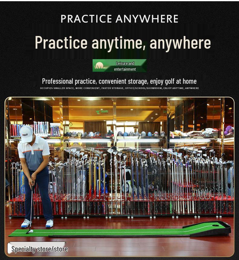 PGM Indoor Golf Putter Practice Mat with Adjustable Slope