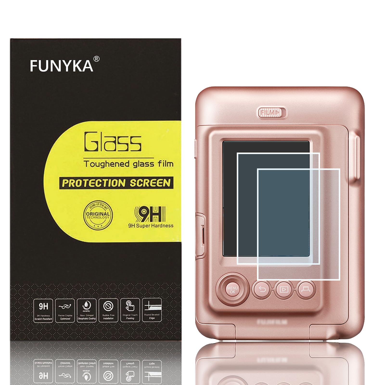 

Fujifilm Instax Mini LiPlay Set of 2 glass LCD protective film for Fujifilm Instax Mini transmittance over high hardness water oil fingerprint