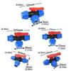 Irrigation 3-Way Ball Valve Plastic Water Pipe Fittings T-type PE Pipe Faucet Diverter  Garden