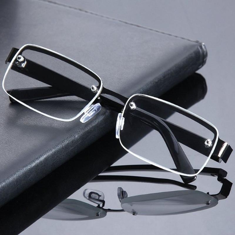 Fashion Half-Frame Reading Glasses  For Men And Women Square Frame Presbyopia Glasses +1.0 To +4.0