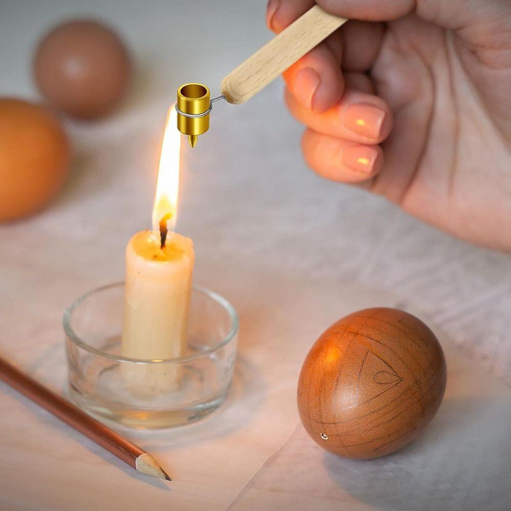 Pysanka Painting Brass Tip Kistka 0.6mm 0.4mm 0.3mm Drawing Paint Slanting Fine Line Paint Pen Fluid Writer Detailing Fine Line