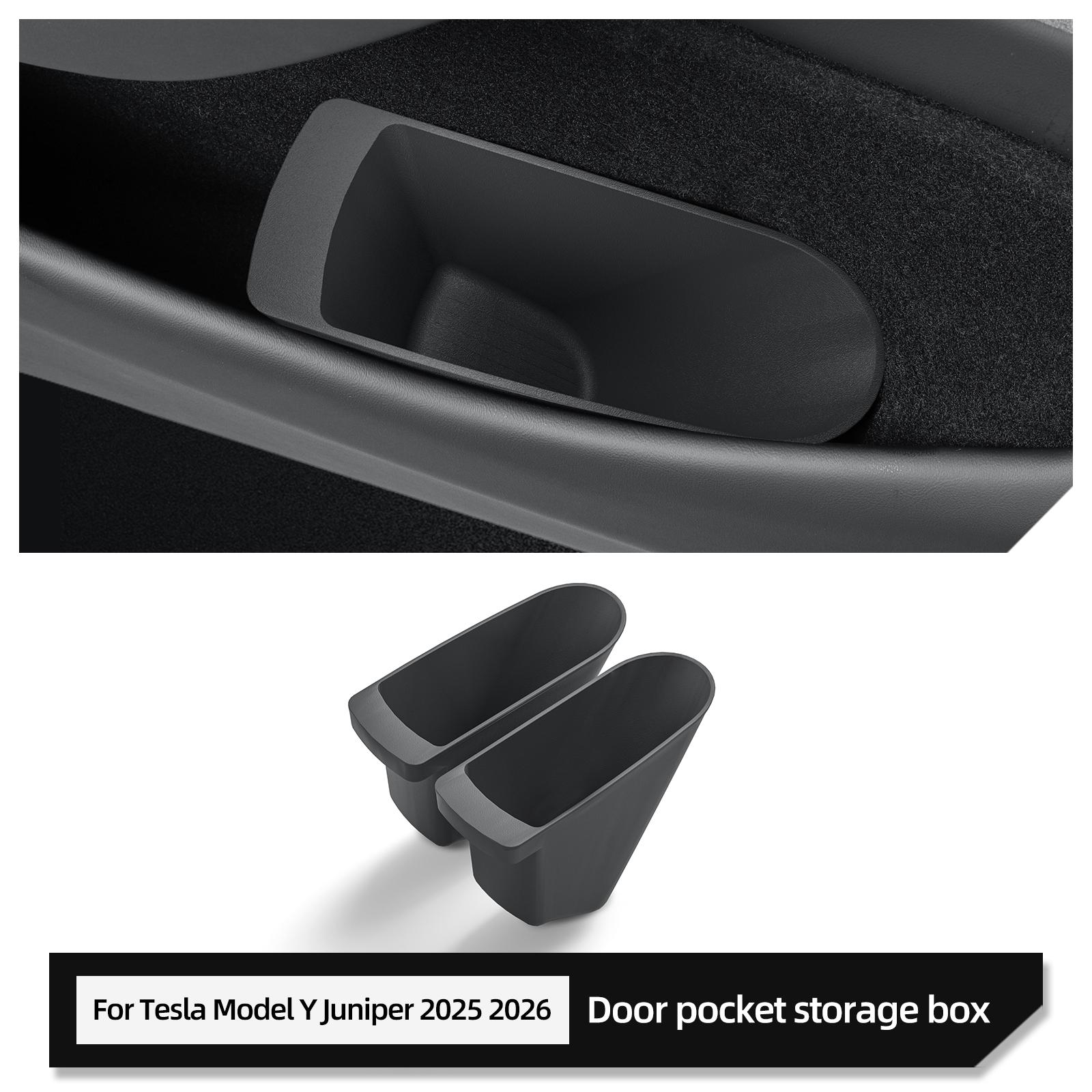 

for Tesla Model Y Juniper/Launch 2025 Car Front Door Storage Box Interior Accessories Gate Slot Anti Dirty Garbage Storage Bin