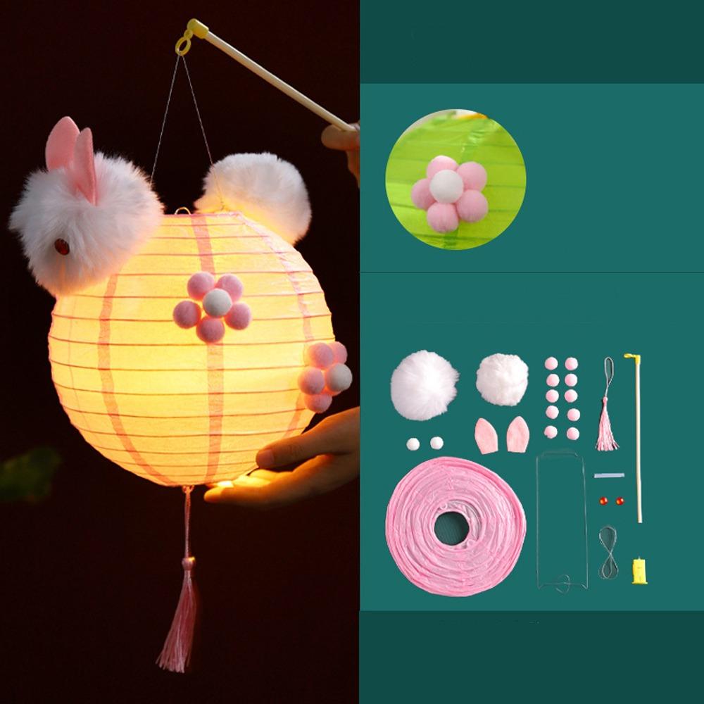 Portable Chinese Rabbit Lantern Traditional LED Lantern Toys Antique Lantern  New Year