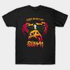 Asian Size Men Black Print T-shirt The Sum 41 No-Cut Heat Transfer Print Cotton Tshirt