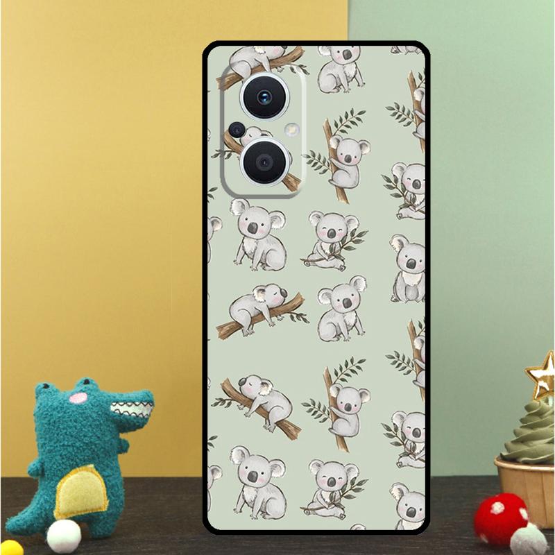 Cartoon Painting Animal Koala Case For OPPO Reno 15 Pro 15F 10 11 12 13 13F 14 14F 8 7 Lite 8T OPPO Find X9 X8 X6 Pro Cover