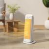 2000W Ceramic Space Heater, 4-mode Electric Fan Heater, Adjustable Thermostat, 20x20x49cm, White