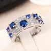 Lindon Classic Copper Alloy Zircon Ring Ladies Jewelry Wedding Promise Party Gift