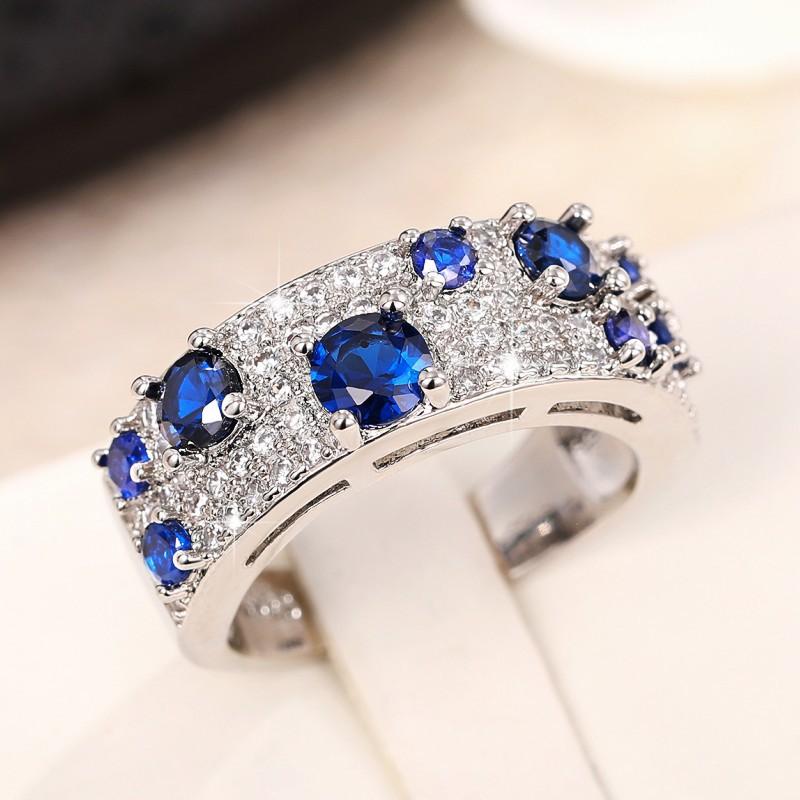 Lindon Classic Copper Alloy Zircon Ring Ladies Jewelry Wedding Promise Party Gift