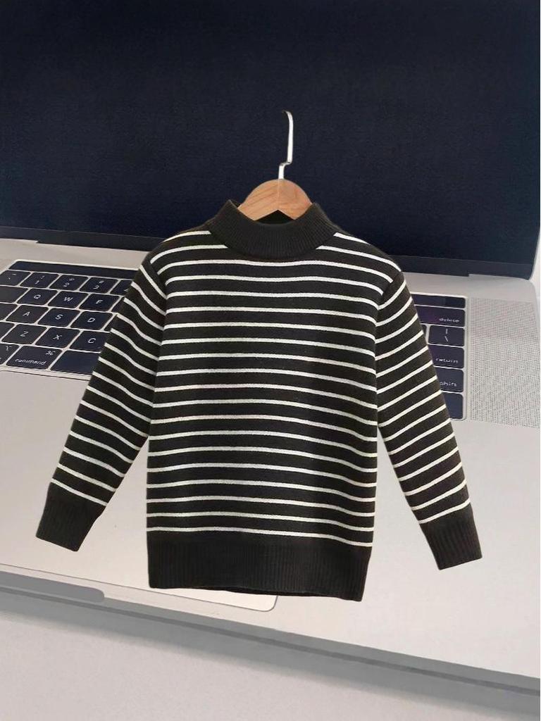 Kids' Thick Plush Knit Sweater - New Winter Round Neck Warm Layer