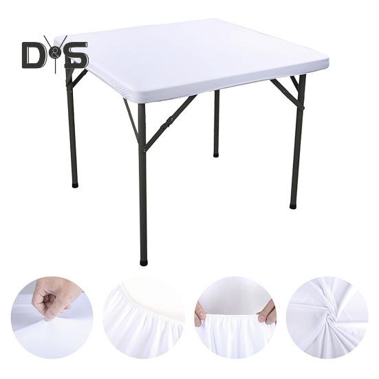 Obrus na stół w kwadratowym rozmiarze 33,8 x 33,8 cala, elastyczny, elastyczny obrus koktajlowy