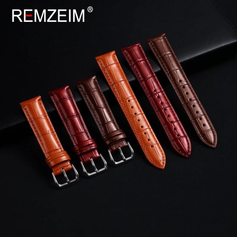 Men Women Fashion Bright Genuine Leather Watch Straps 12/14/16/18/20/22mm Watchbands Bracelet Smooth Replacement Wristband