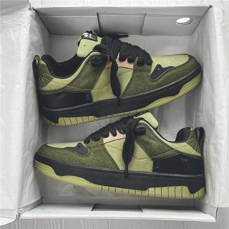 Móda SYTK Pánské Běžecké Tenisky Chůze Kožené Boty Mládež Volnočasové Kriketové Boty Módní Trend Board Shoes Pohodlné Skateboardové Boty