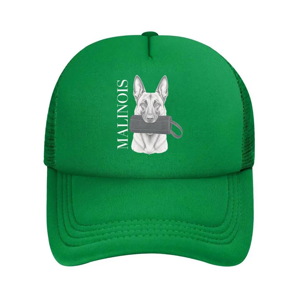 Malinois Dog Sport Bite Sleeve Mesh Baseball Cap For Womens Unisex FeUnisex Beach Dad Hat Hip Hop