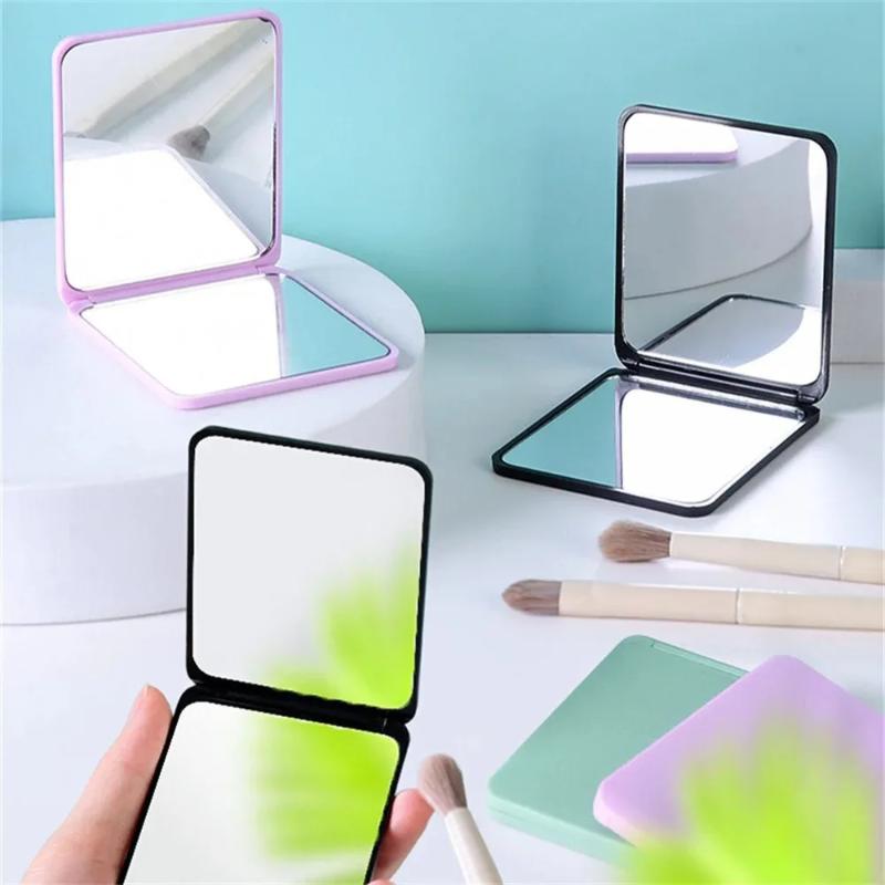 Portable Foldable Makeup Mirror Double-Sided Mirror Student Dormitory Desktop Multifunctional Fashion Decorative Mirrors Gift