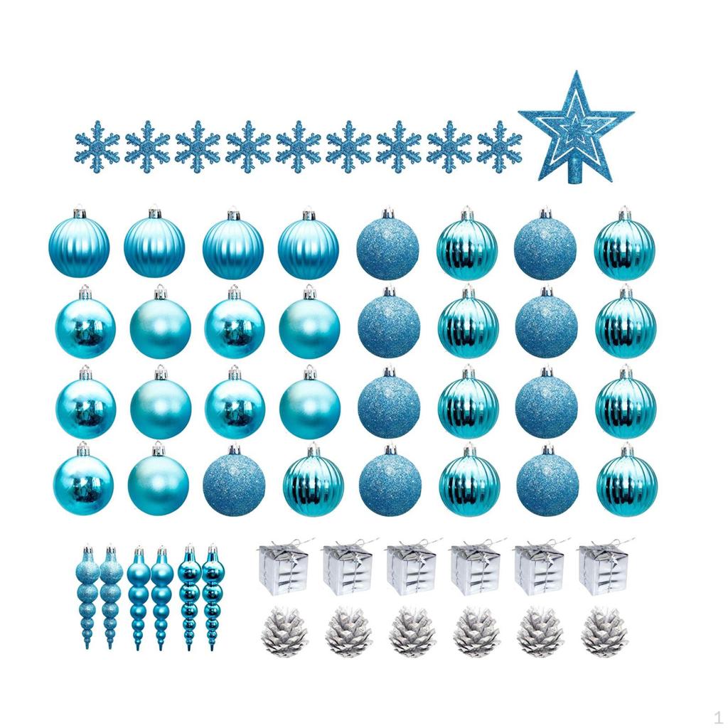 60 Stück Weihnachts-Dekokugeln Baumschmuck Xmas Deko für Restaurant Frühling