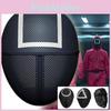 Game Mask Squid Cosplay Halloween Horror Headgear Round Square Triangle Helmet