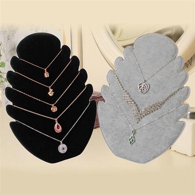 Flame Shape Necklace Jewelry Velvet Rack Pendant Chain Display Holder Stand