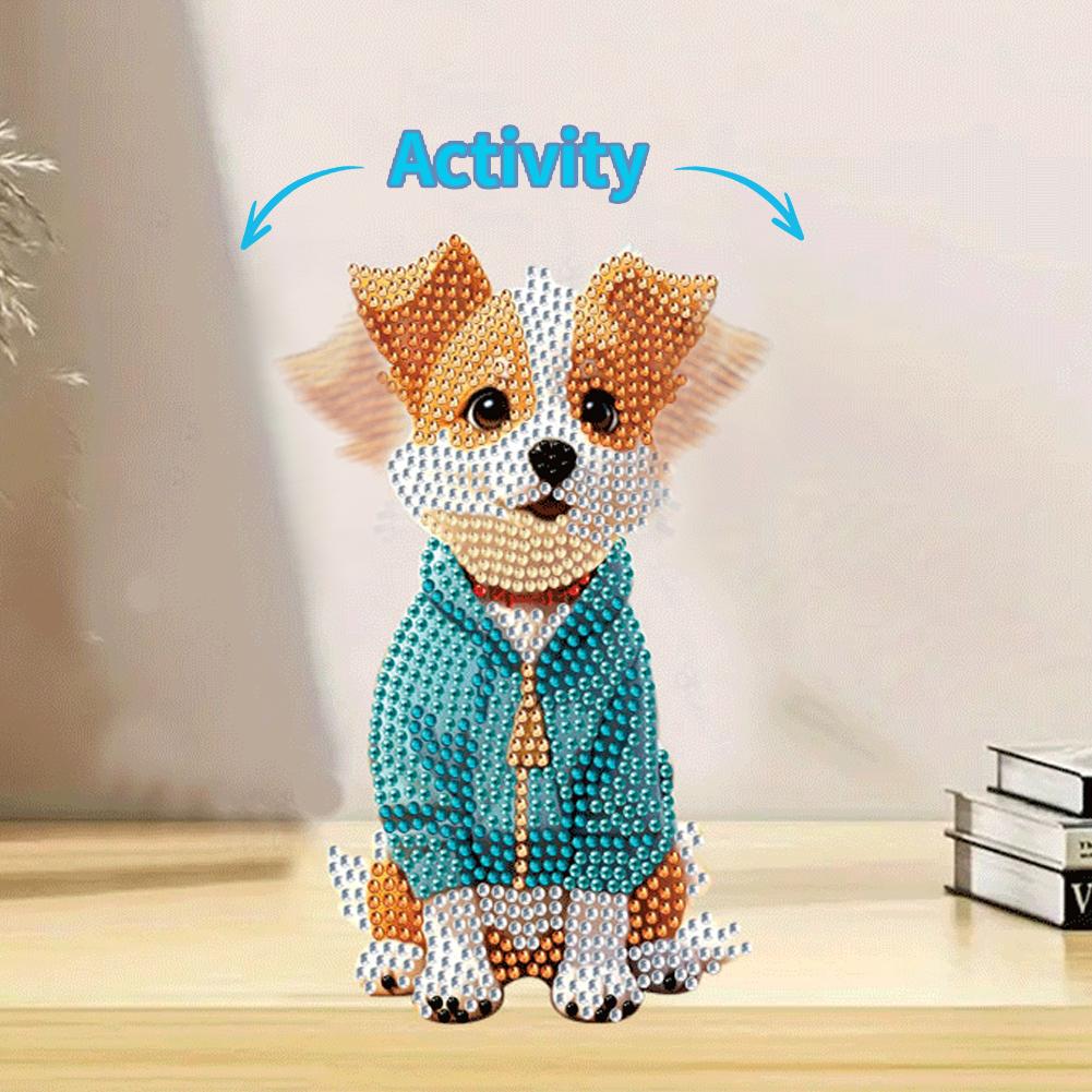 Acrylic 2D/Flat DIY Shake Head Diamond Painting Tabletop Ornaments Kit Diamond Painting Desktop Decorations for Adults Beginner