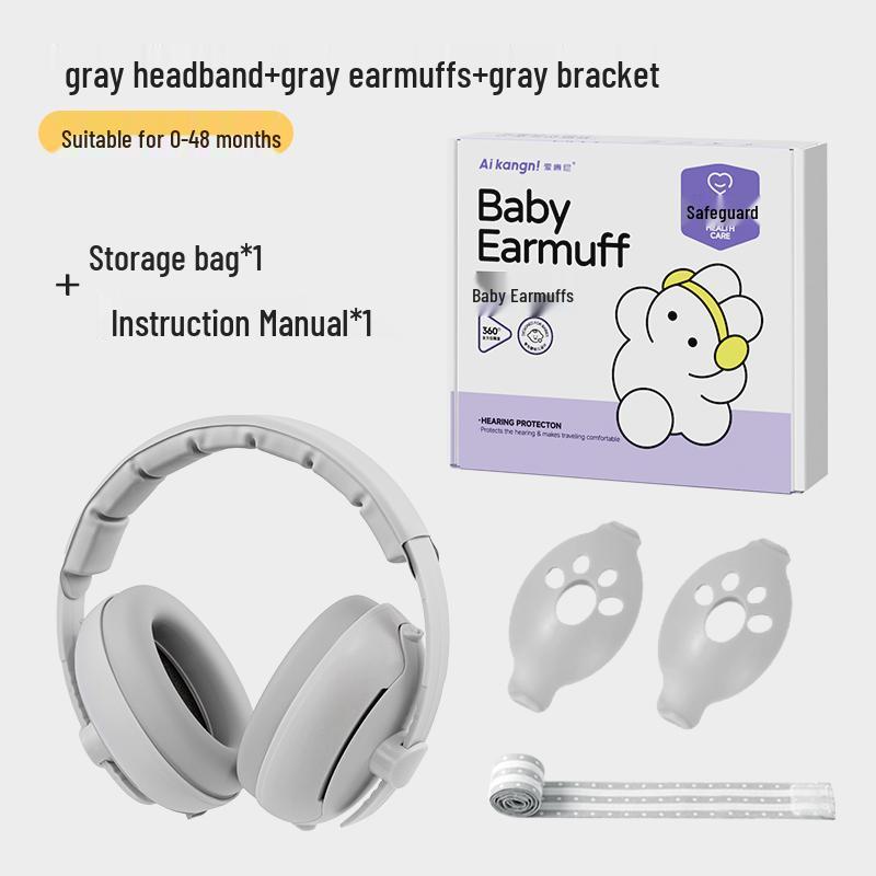 Soundproof Baby Earmuffs: Adjustable Noise-Canceling Headphones for Babies (0-3 Years) - Ideal for Airplane Travel and Sleeping