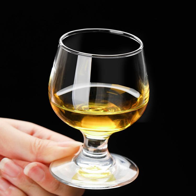 Creative Crystal Brandy Snifter - Low-Footed Liquor Glass for Home & Restaurant, Small Red Wine Glass