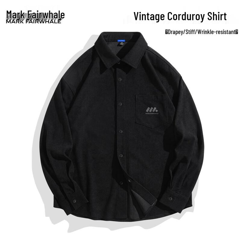 

Mark Fairwhale Men s Corduroy Loose Shirt Jacket M (170)
