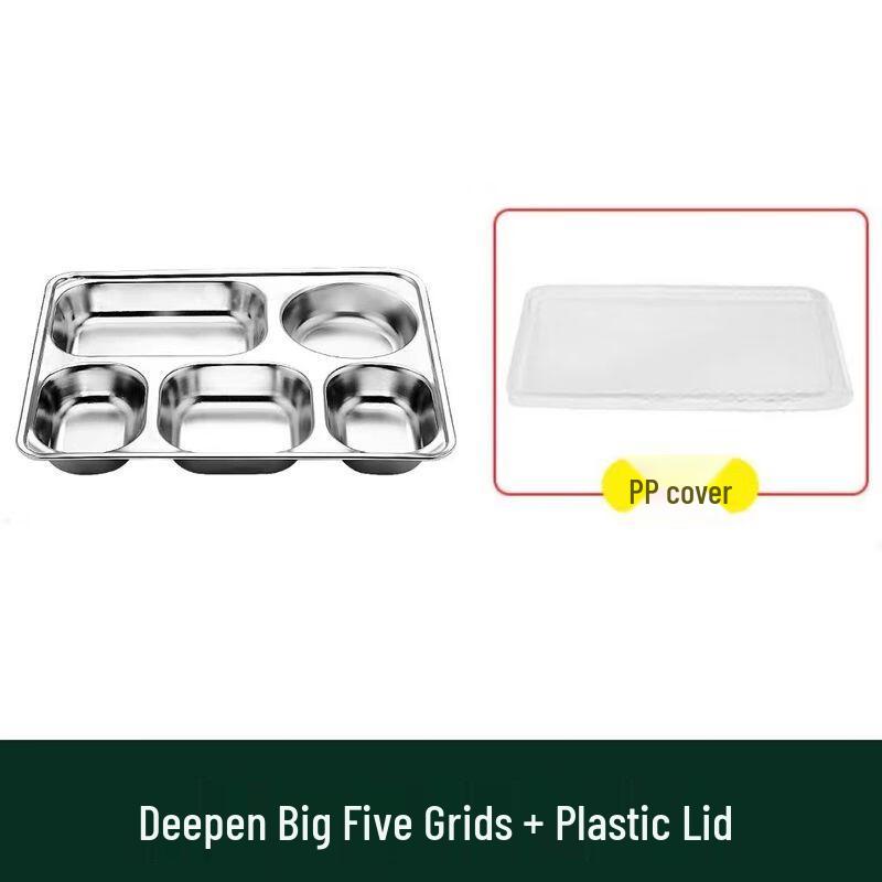 304 Stainless Steel Divided Meal Tray