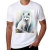 Arctic Fox  Watercolor Paint Tshirt Work Wear Simple Tee Shirt Tshirt