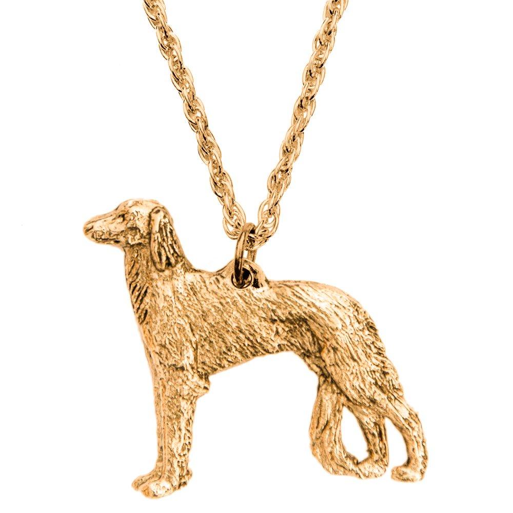 Saluki British-made Art Dog Pendant Necklace Collection