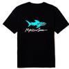 Maui and Sons Shark Logo Mens Black Color TShirt Women Men Fashion Trend Streetwear Harajuku Hiphop Shirt Ropa Hombre Camisetas