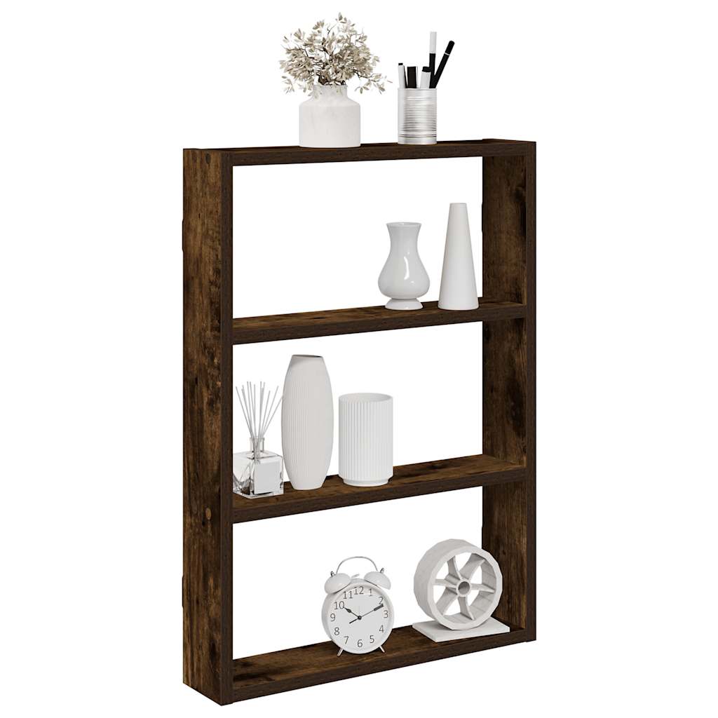 Wall Shelf Smoked Oak 43 X 9 X 60 Cm Wood Based Material